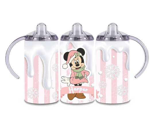 Sippy tumbler cup - Minnie Christmas