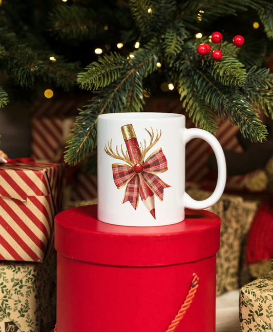 Red pencil teacher mug