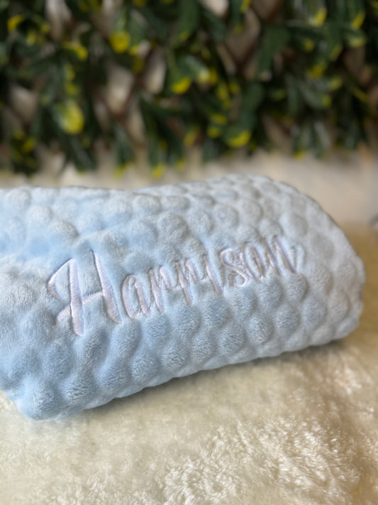 Embroidered cloud baby blankets