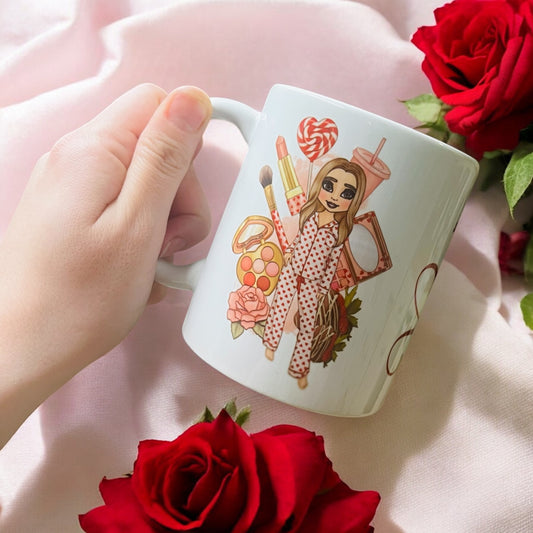 Make up girl mug