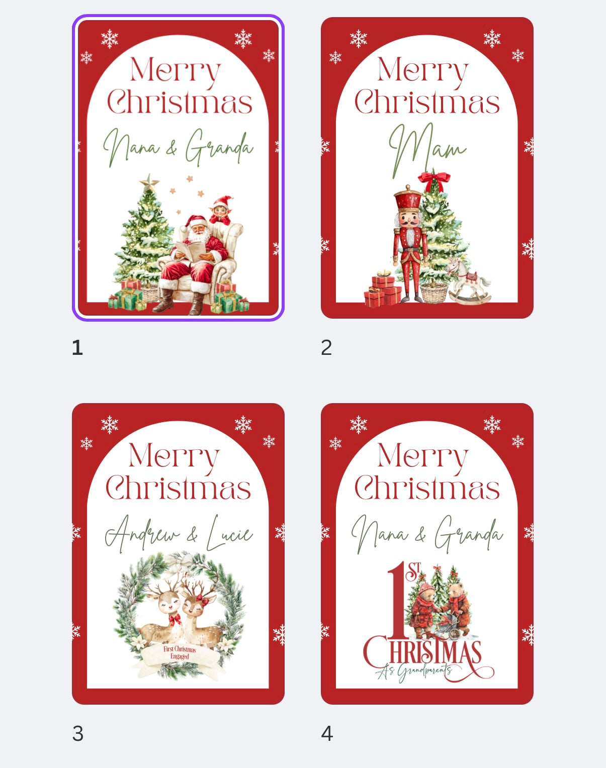 3D Christmas card - all designs
