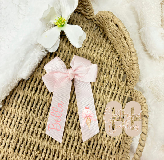 Strawberry Ice Cream Hair bow