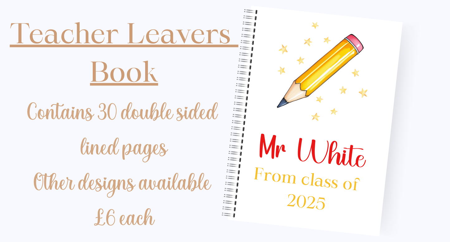 Teacher leavers book - design 1