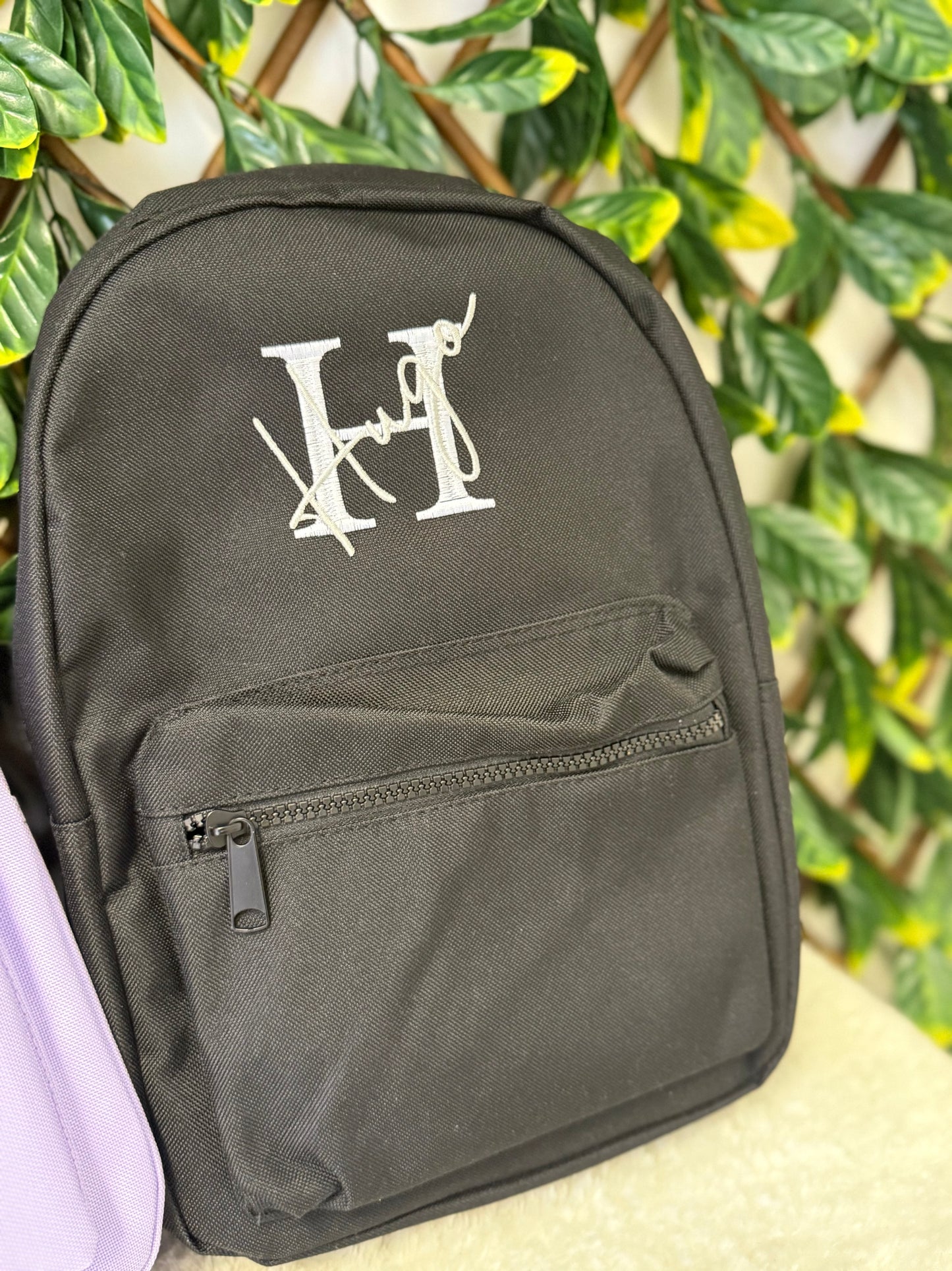 EmbroideredInitial/name embroidered backpack - all colours
