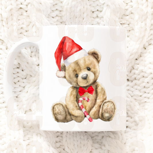 Christmas mug - red bear in hat