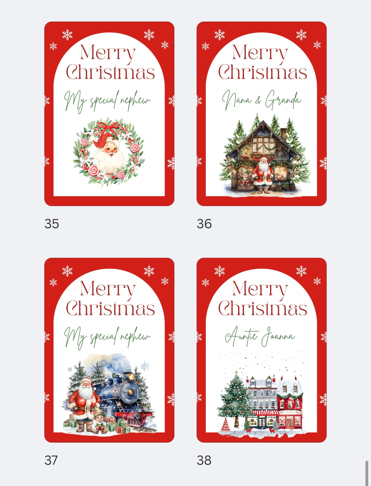 3D Christmas card - all designs