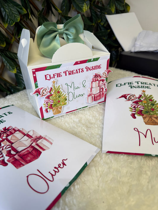 Christmas elf box and treat packets