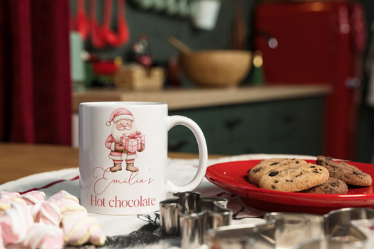 Christmas hot chocolate mug - santa