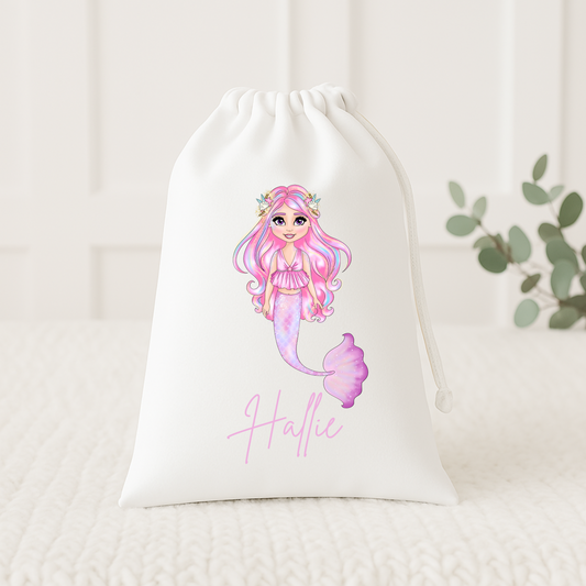 Mermaid drawstring bag