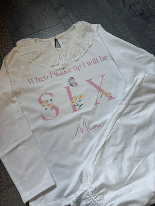 Frilly Birthday Pyjamas - daisies