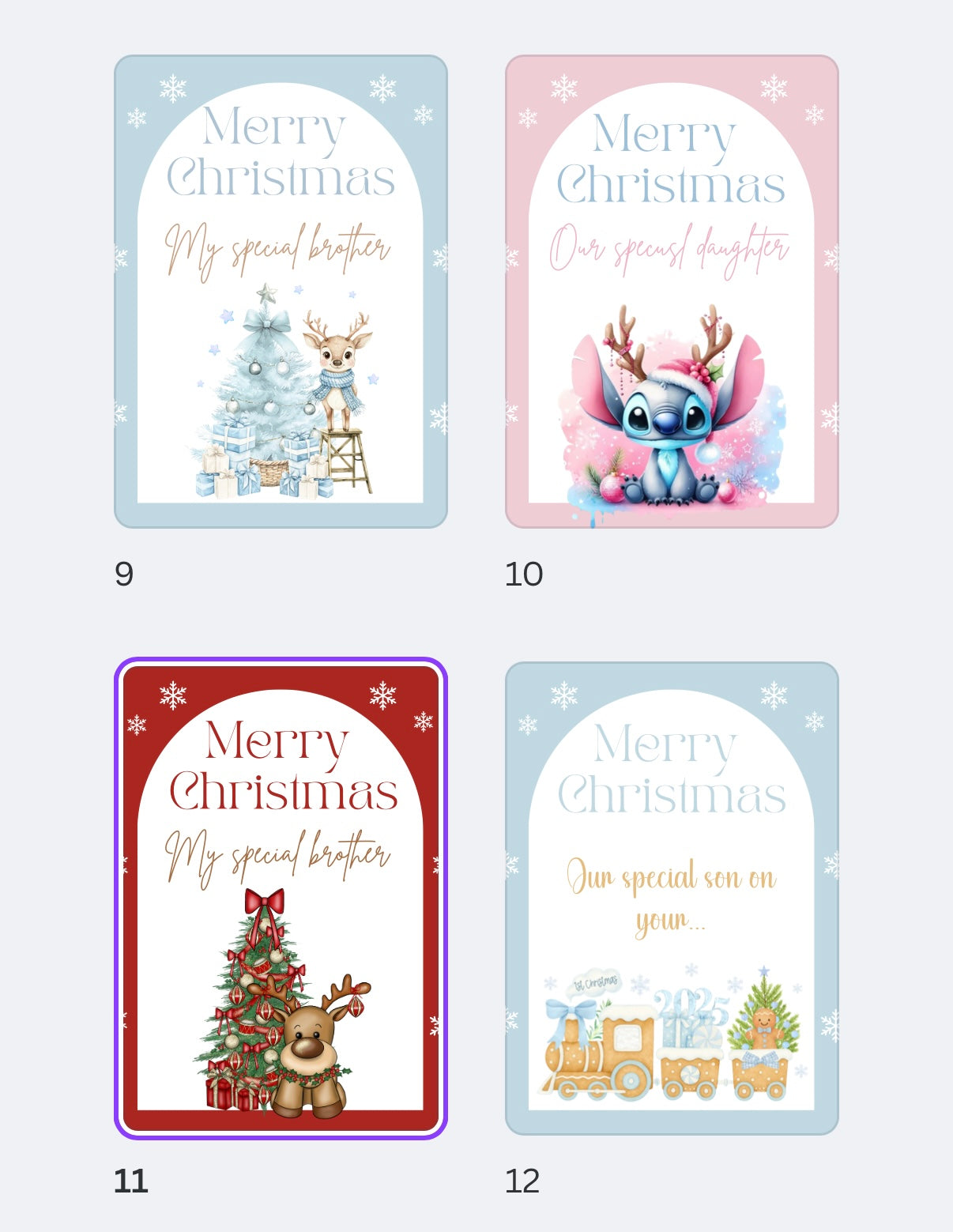 3D Christmas card - all designs