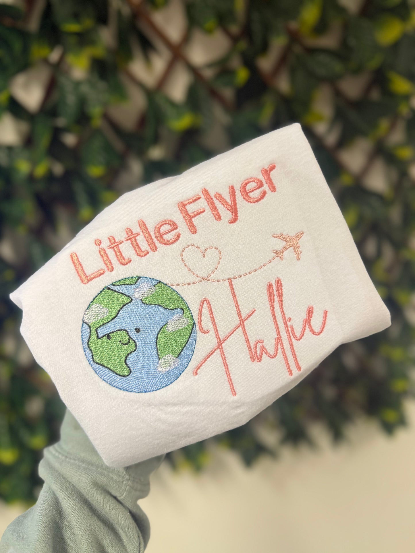 Embroidered little flyer tshirt