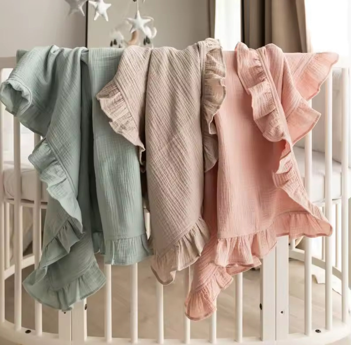 Embroidered 100% cotton blanket TESTER