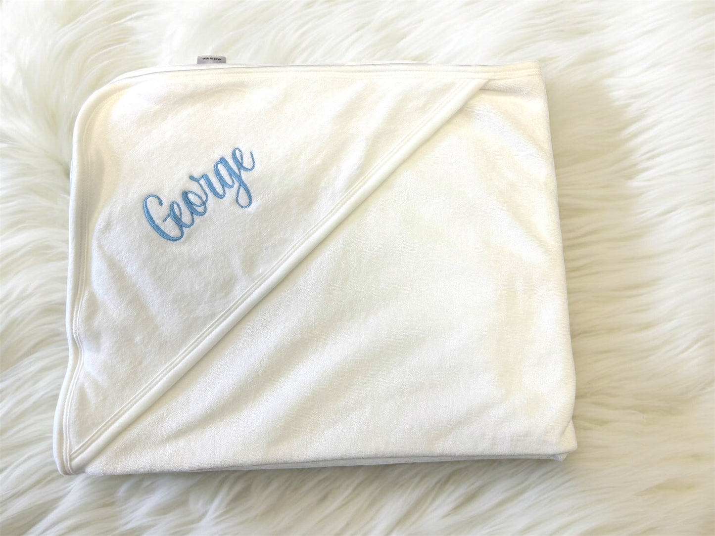 Embroidered baby towel
