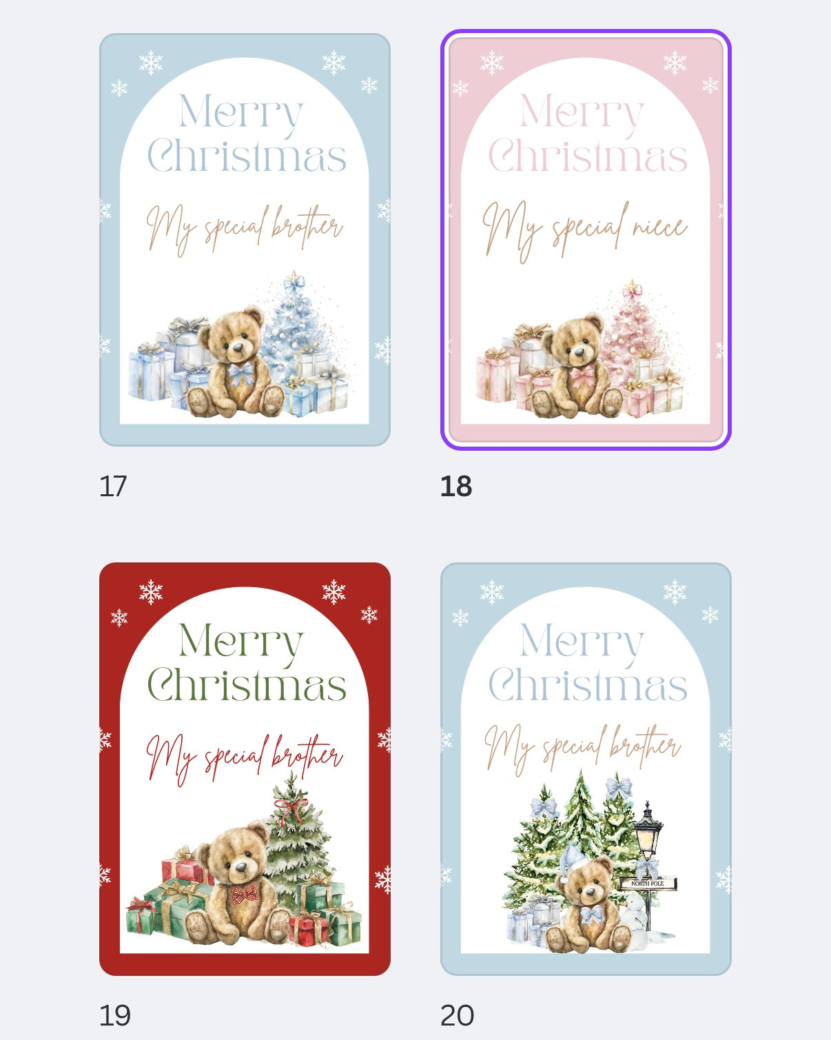 3D Christmas card - all designs