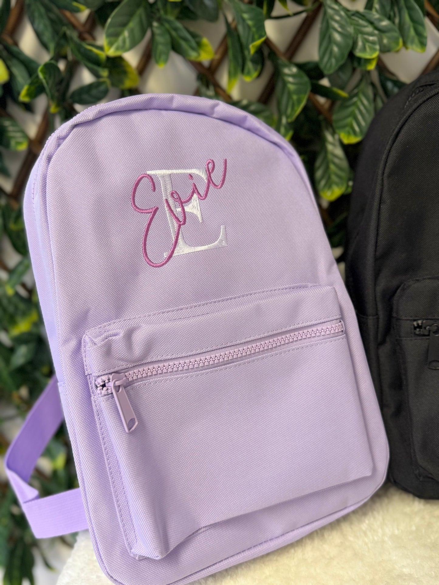 EmbroideredInitial/name embroidered backpack - all colours