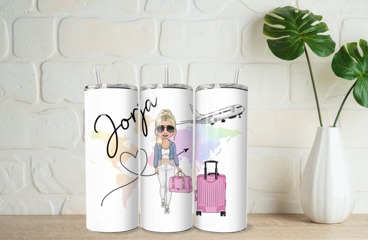 20oz holiday plane tumbler