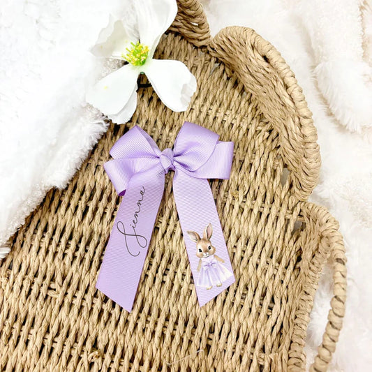 Lilac flopsy Easter hair bow