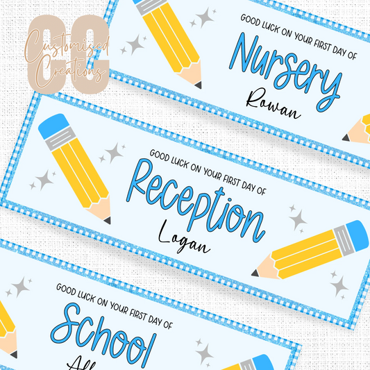 Back to school banner - blue