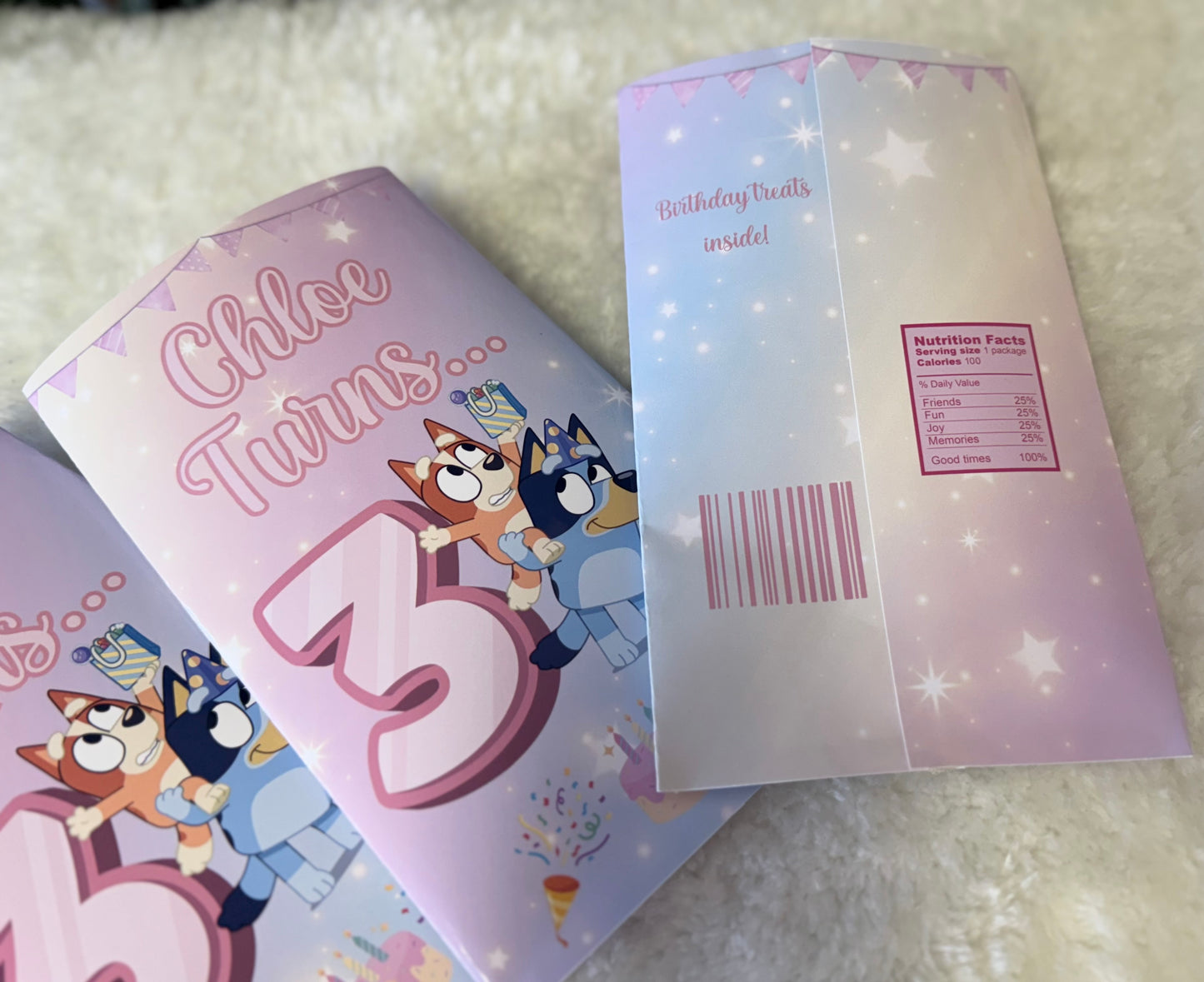 Birthday Treat Packet - Unfilled - Any Design