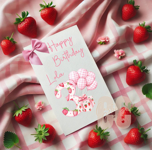 Strawberry Birthday Card