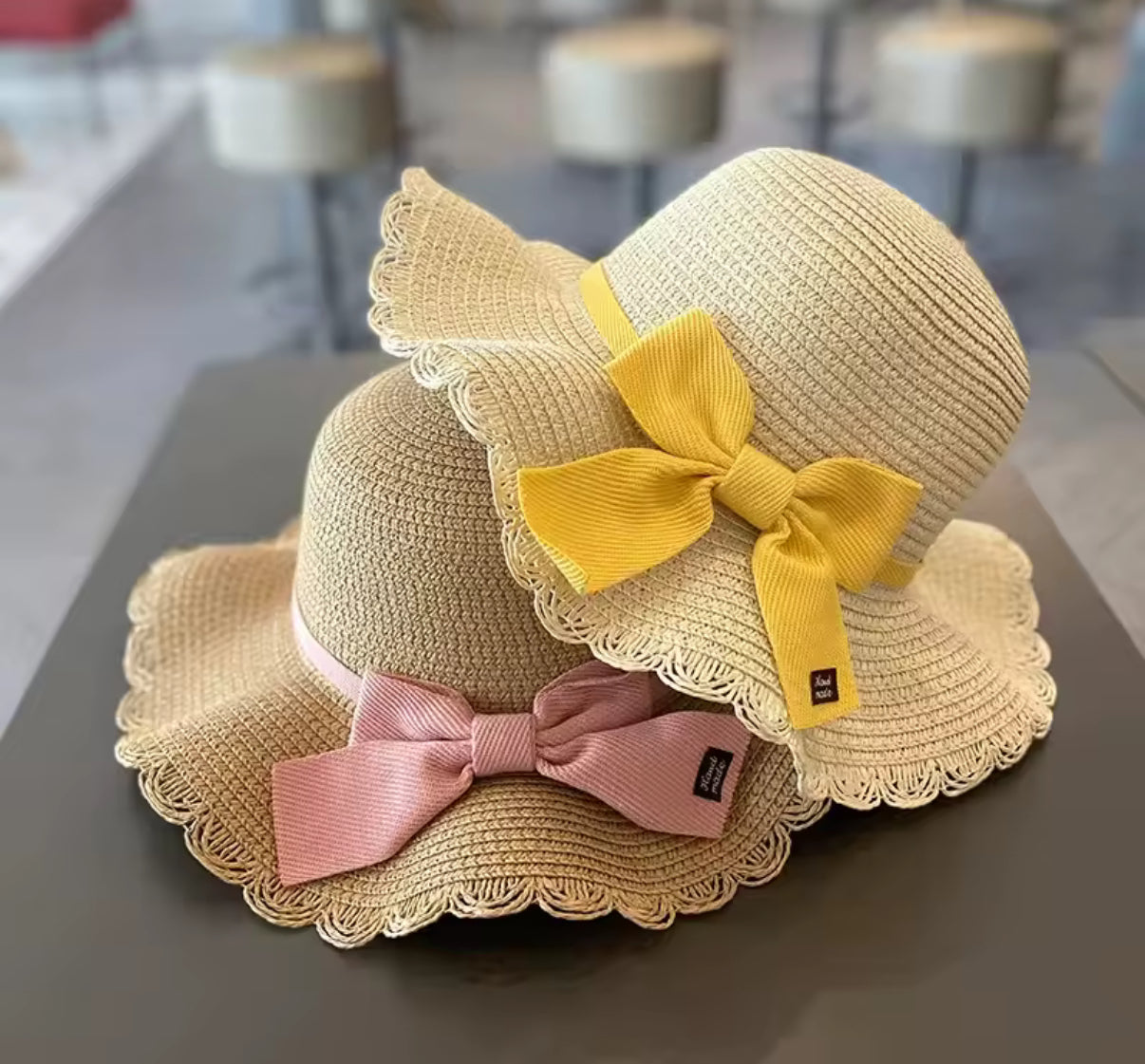 Embroidered hat and bag