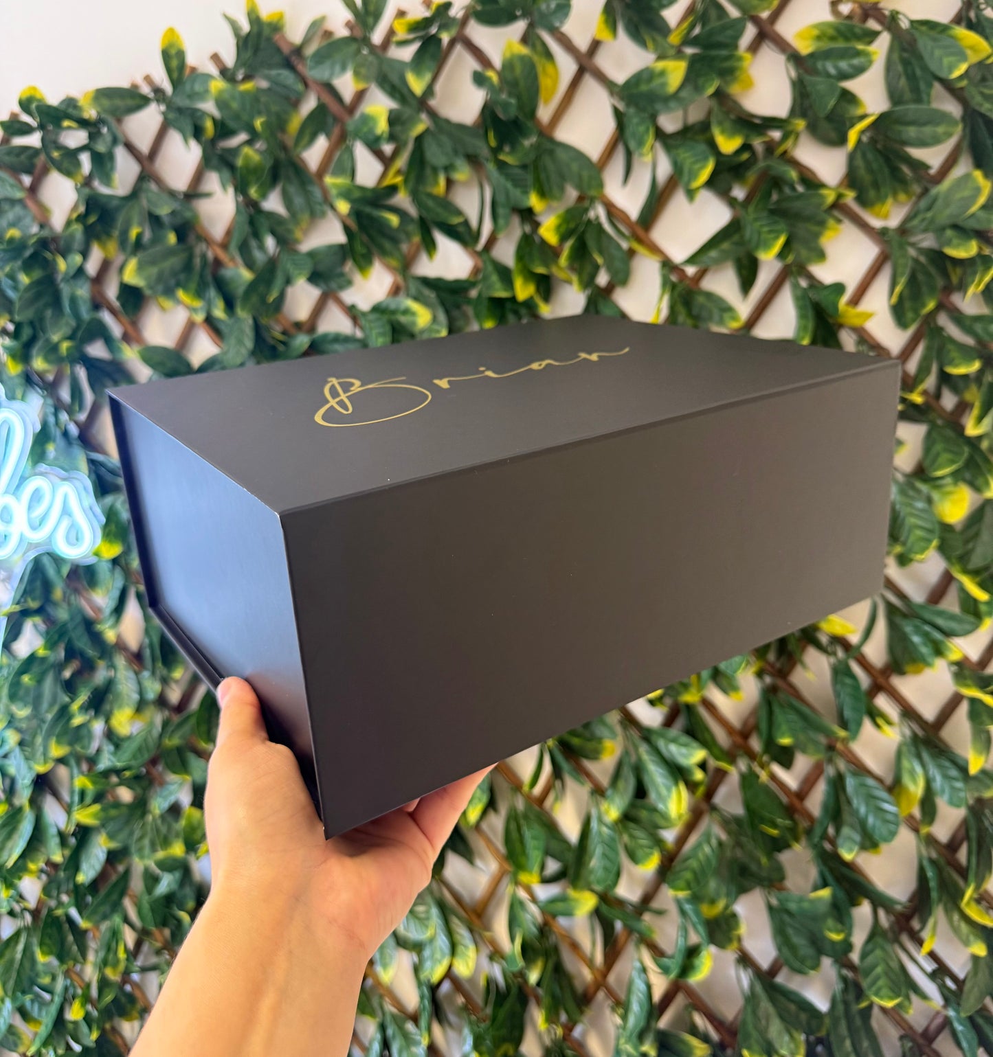Black magnetic gift box