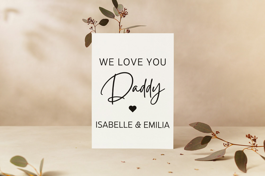 we love you daddy card