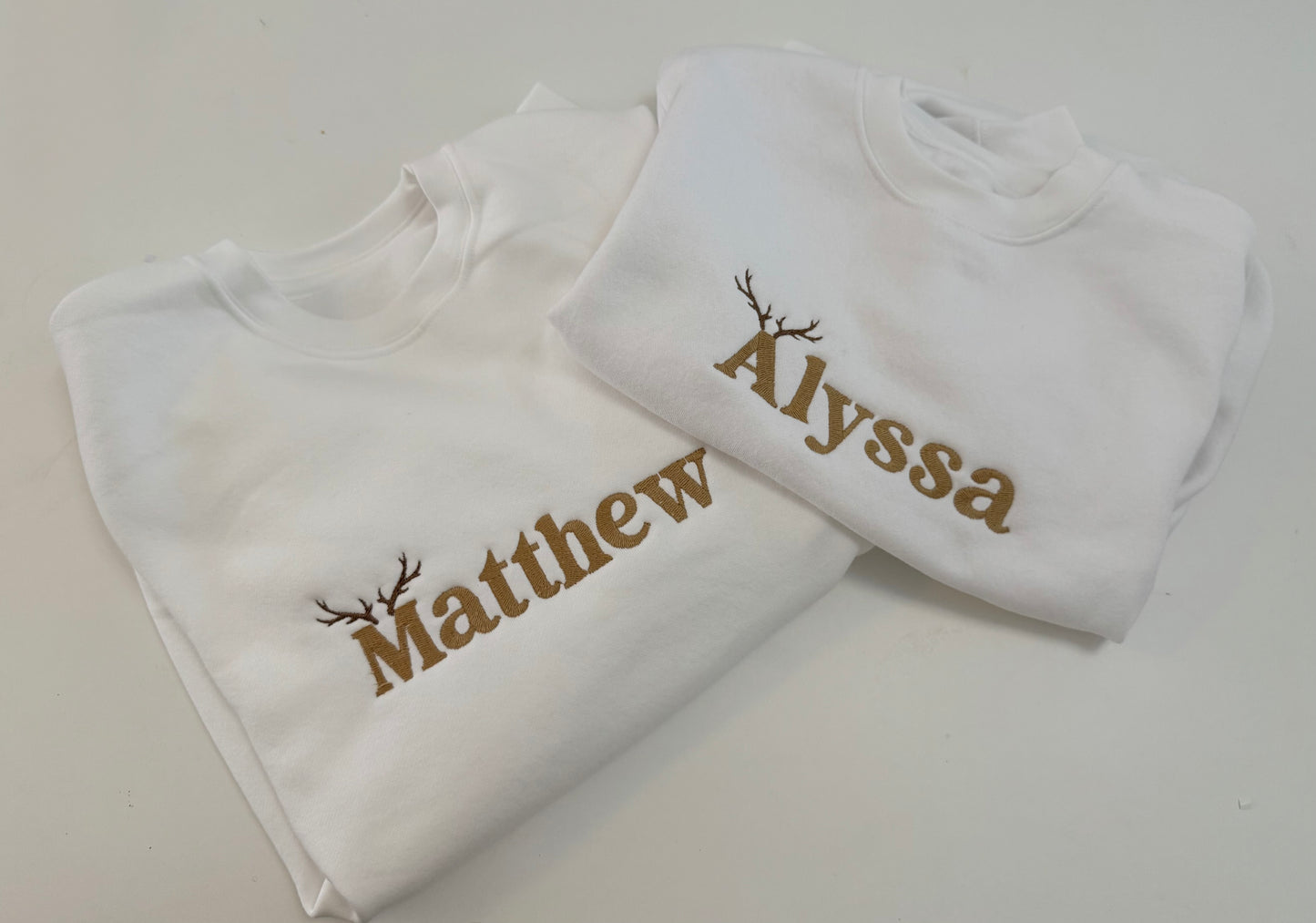 Embroidered antler sweatshirt Christmas