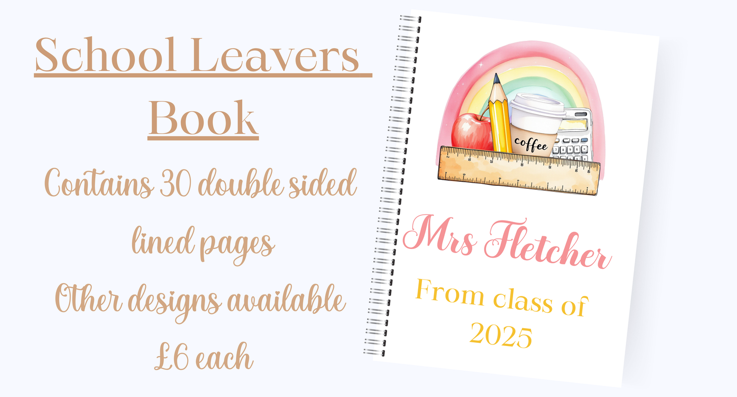 Teacher leavers book - design 4