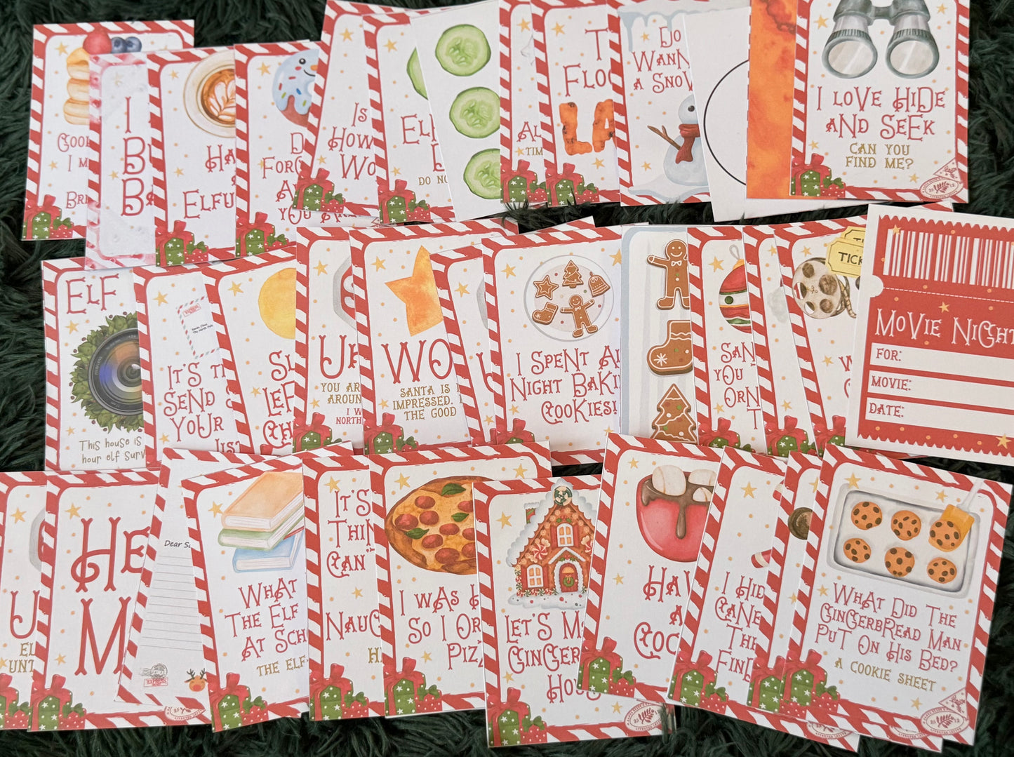 25 day elf activity cards