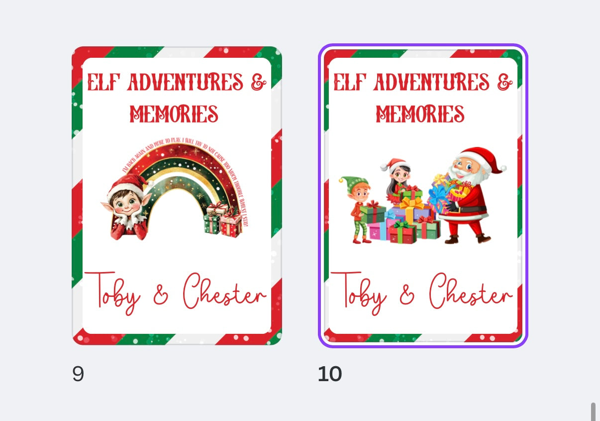Elf memories and adventure book a4 - all designs
