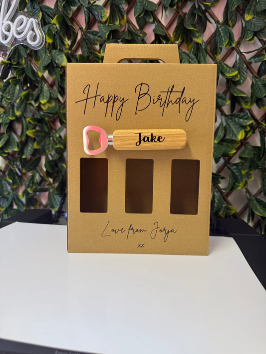 Bottle box and bottle opener