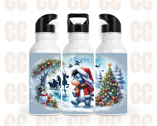 Christmas straw bottle - eeyore