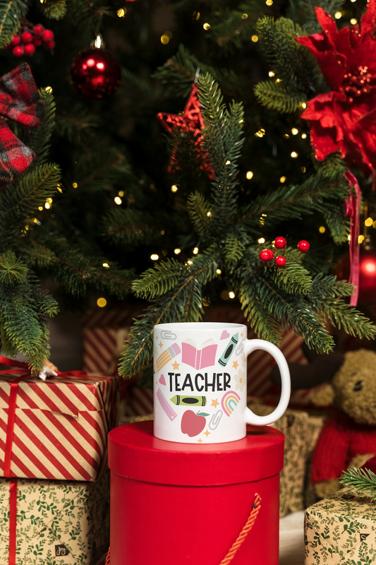 Heart teacher mug