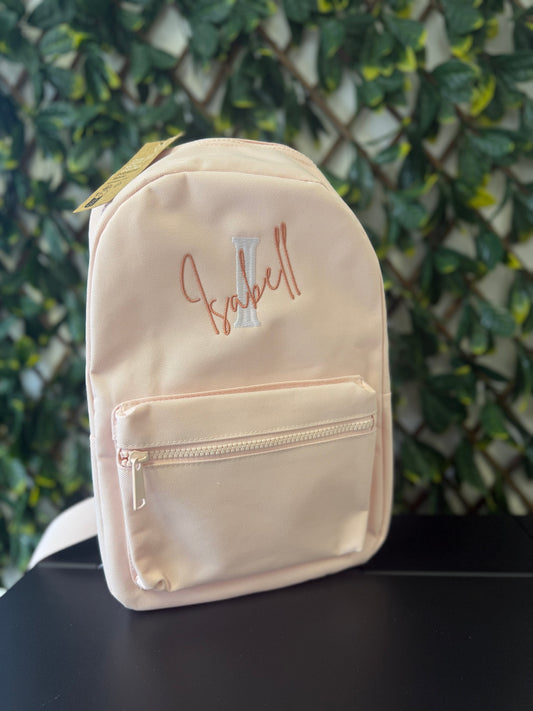 EmbroideredInitial/name embroidered backpack - all colours
