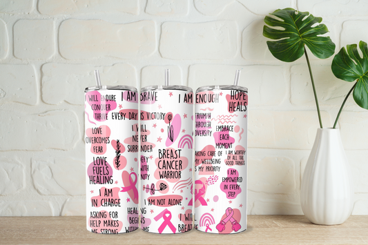 Breast cancer 20oz tumbler