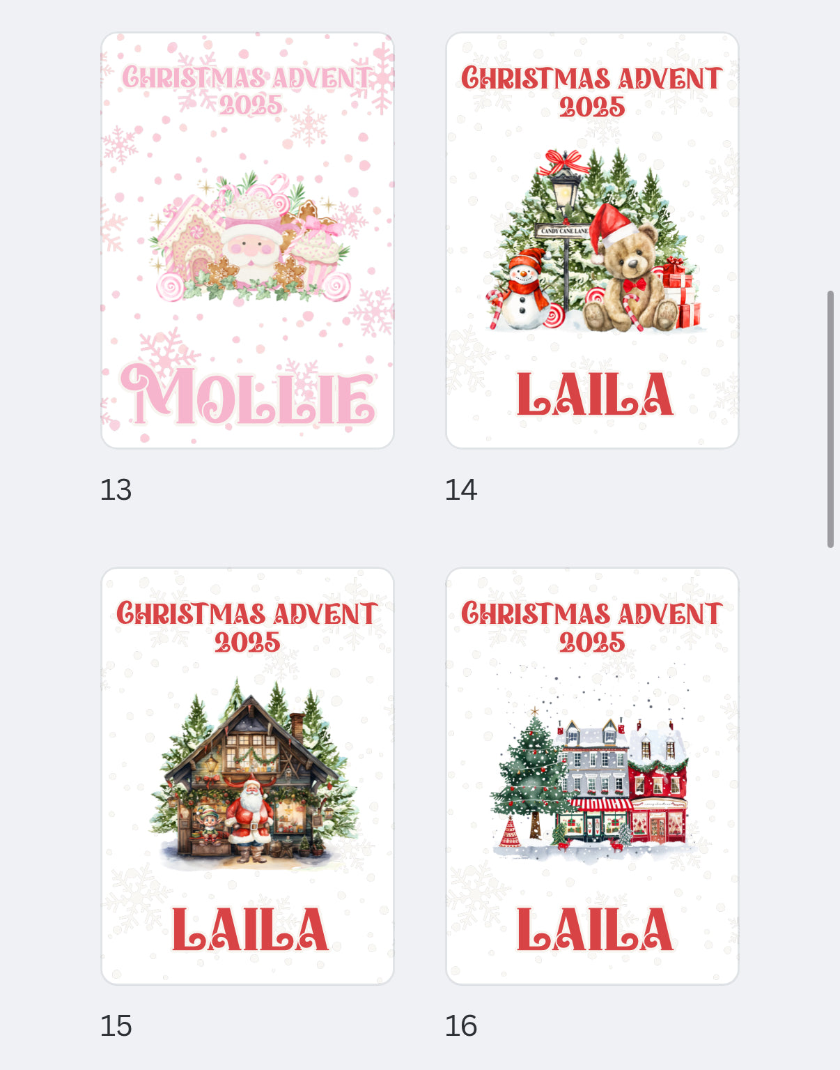 Christmas advent book 2025 - all designs