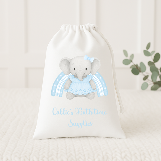 Bath time supplies bag