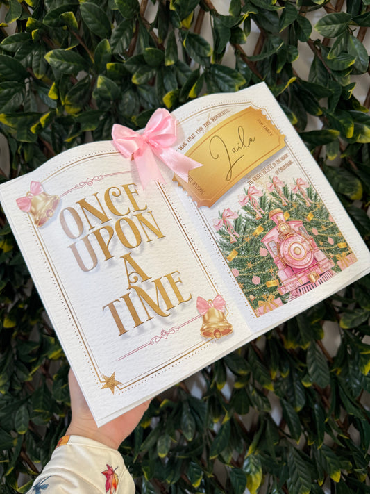 Magentic gift box - pink train