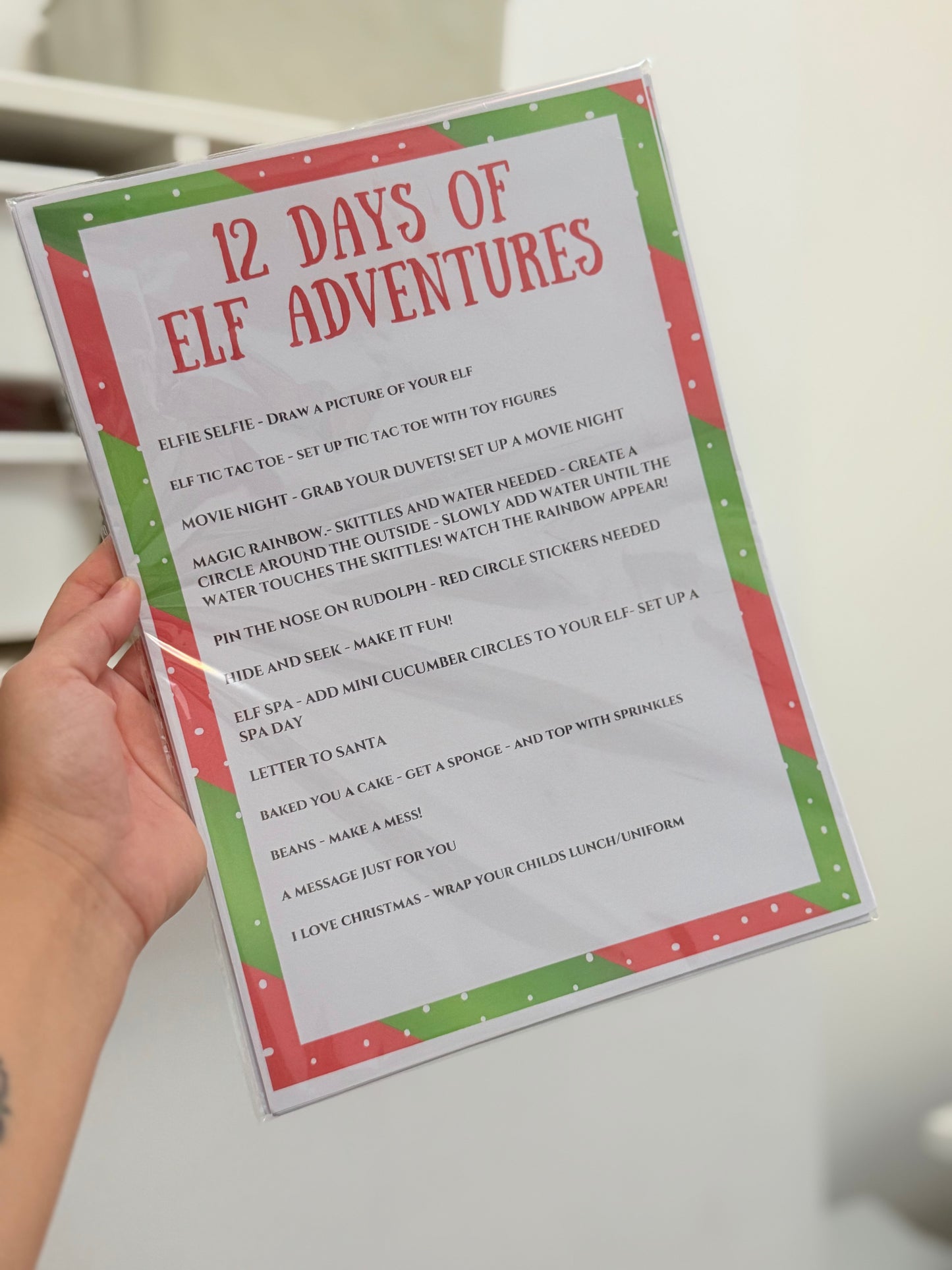 12 days of elf activity pack