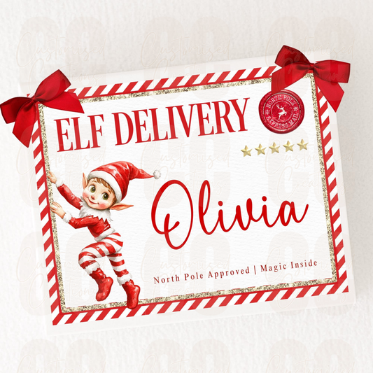 Christmas magnetic gift box elf delivery