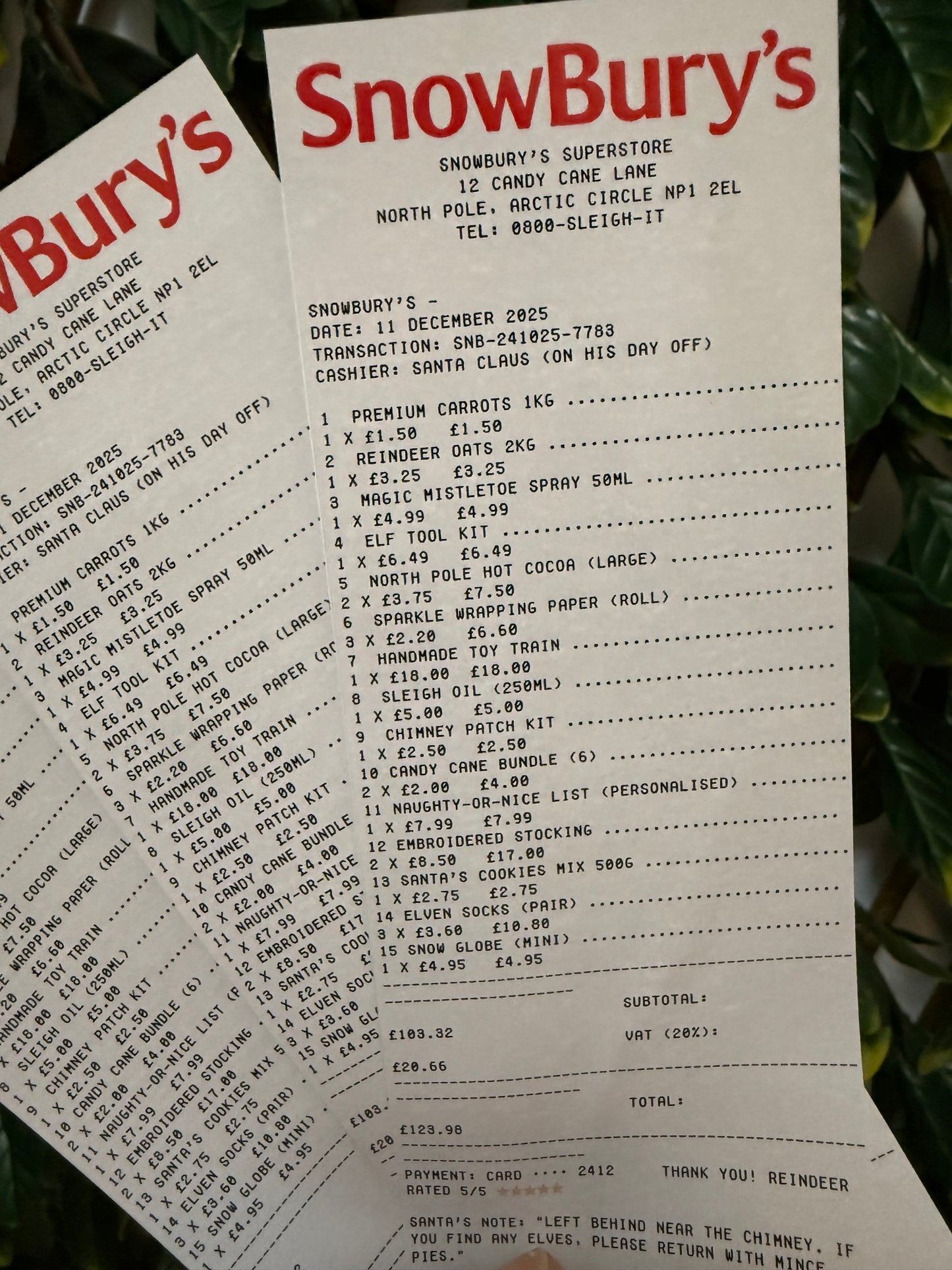 Santa’s Lost Receipt – Official Snowburys Edition | Fun Christmas Surprise for Kids