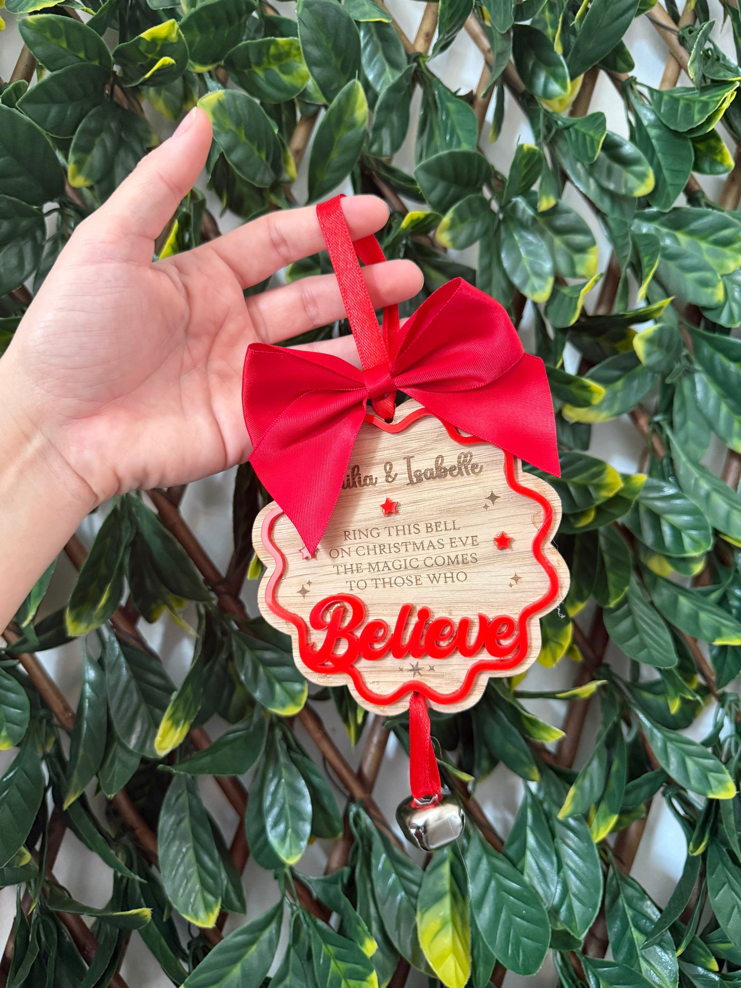 Believe bell plaques