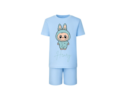 Labubu shorts and tshirt set