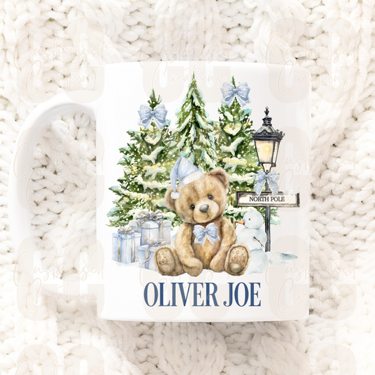 Christmas mug - blue bear