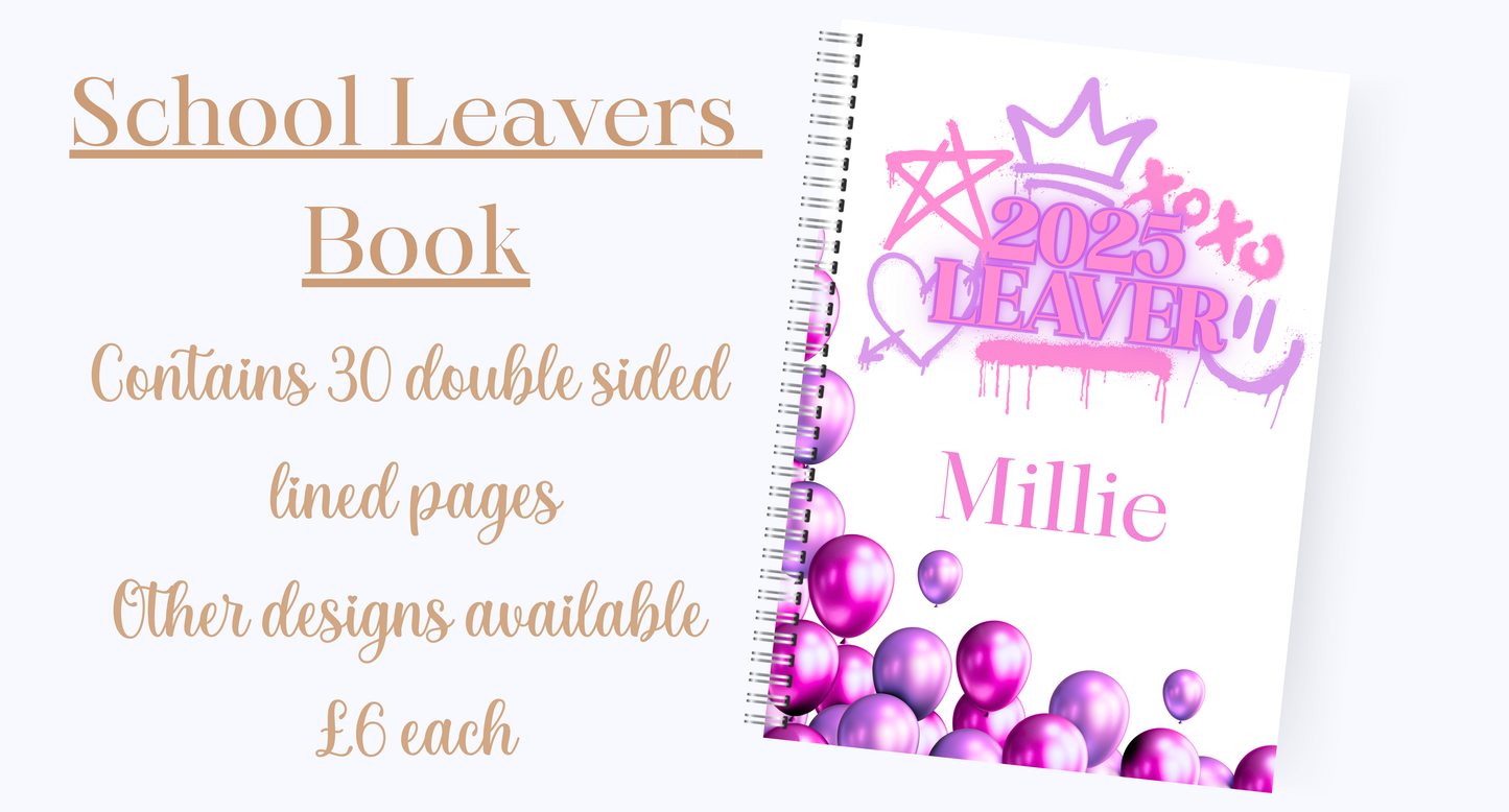 School leavers book - pink/purple
