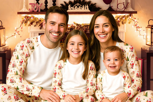 Embroidered family Christmas pyjamas - Forest Friends - PREORDER