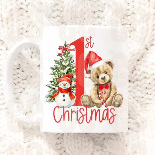 Christmas mug - 1st Xmas red