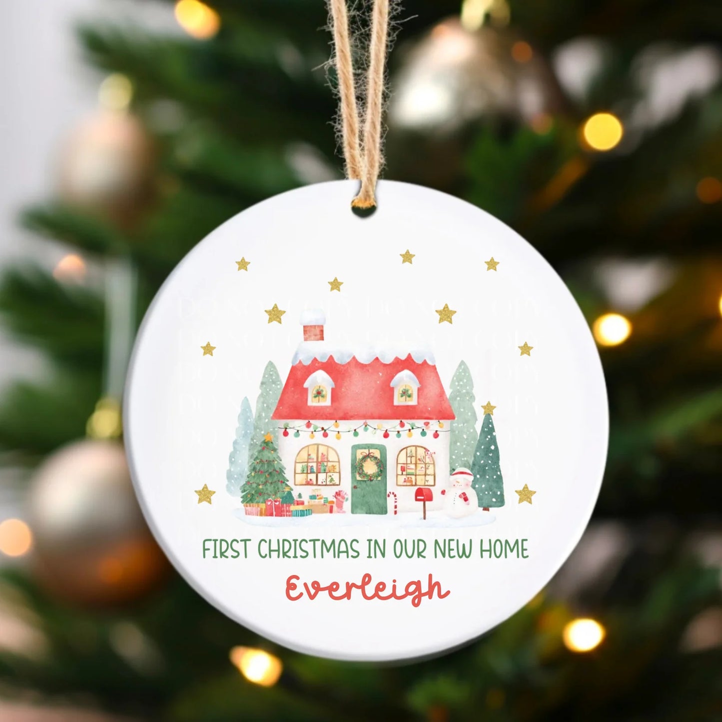 Ceramic bauble - 1st christmas in our new home